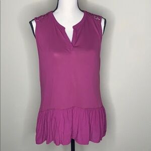 Loft purple tank top blouse
